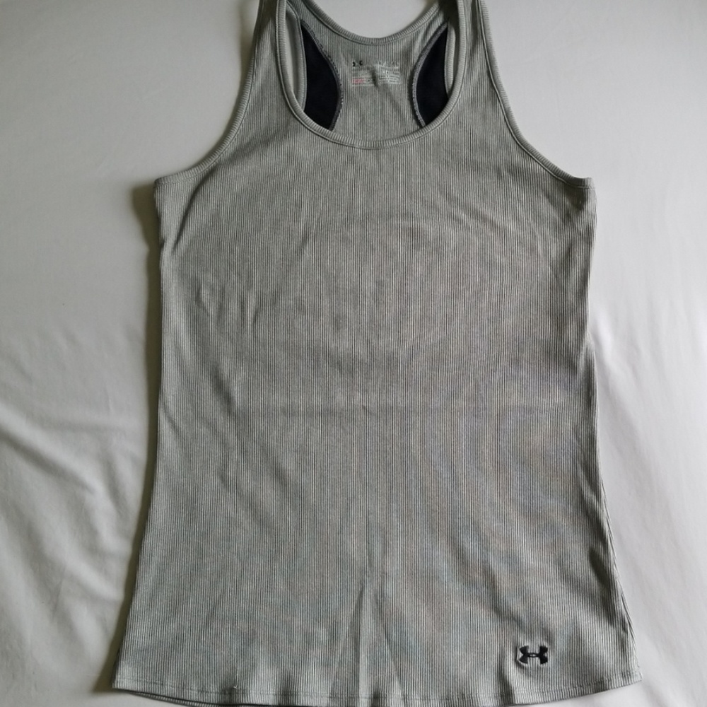 Womens Under Armour athletic Tank, side panels shaping,grey, Xlarge
